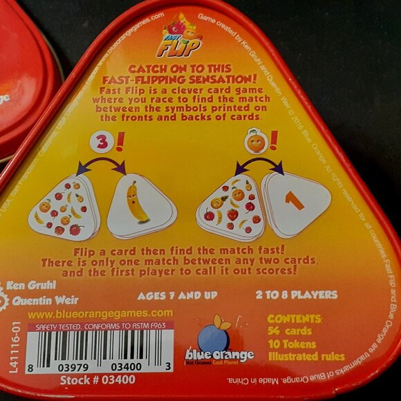 Fast Flip Matching Game by Blue Orange - No Tokens - Great Learning Tool!! - Picture 7 of 8